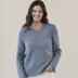 Dunton Pullover - Sweater Knitting Pattern for Women in Tahki Yarns Donegal Tweed Fine