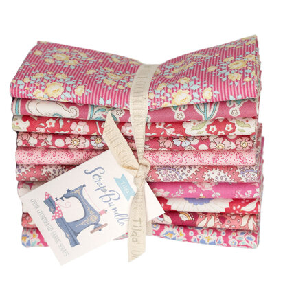 Tilda Scrap Bundles Fat Quarter Bundle - Pinks/Reds
