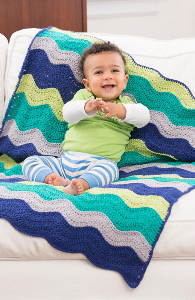 Red heart best sale ripple baby blanket