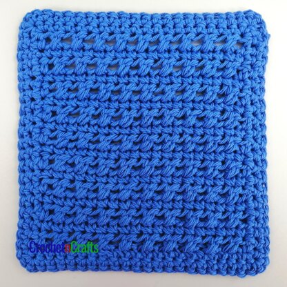 HDC Criss Cross Crochet Dishcloth