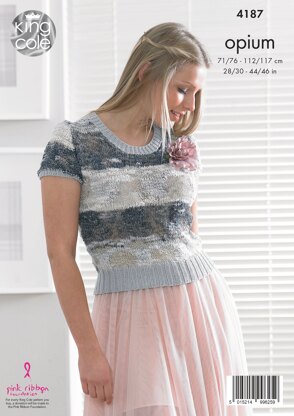 Sweater and Top in King Cole Opium Pallet - 4187 - Downloadable PDF
