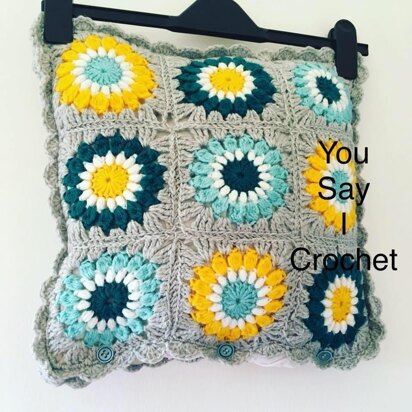 Sunburst Crochet Cushion Cover