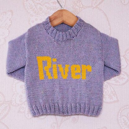 Intarsia - River Moniker Chart - Childrens Sweater