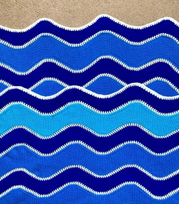 Tunisian ripple blanket by HueLaVive