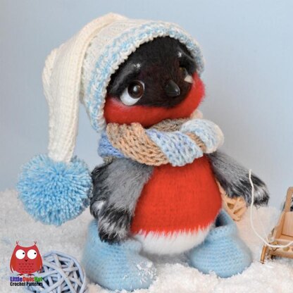 203 Bullfinch with hat and scarf