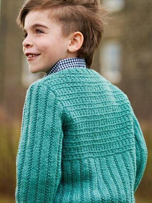 Maxwell Boy’s Textured Gansey By Sarah Hatton in West Yorkshire Spinners - WYS1000274 - Downloadable PDF
