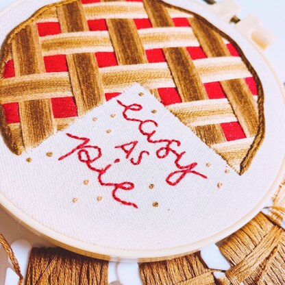 Easy as Pie - Thanksgiving Pie Embroidery Pattern