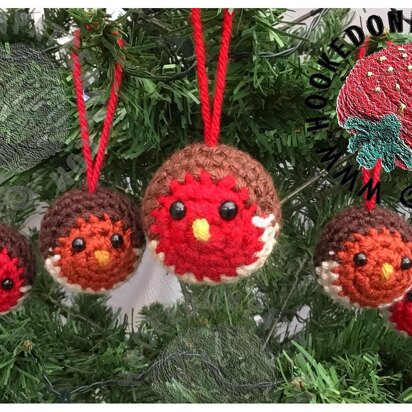 Robin Xmas Tree Baubles