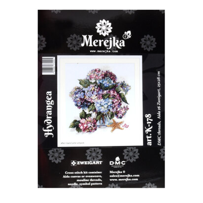 Merejka Hydrangea Cross Stitch Kit