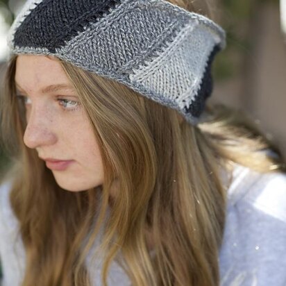 Slanting Stripes Headband - knitting pattern