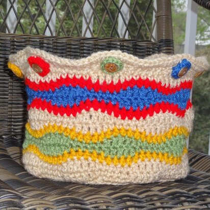 Wavy Stripes Basket