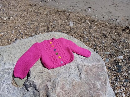 Pretty girl's cabled cardigan