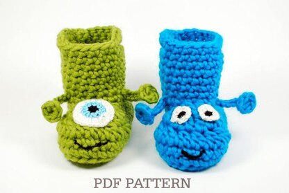 Alien & Monster Baby Boots with Handles