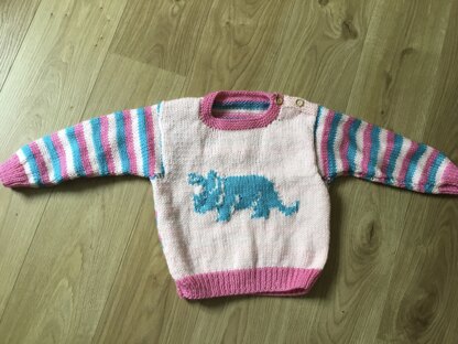 Baby Triceratops Sweater and Hat