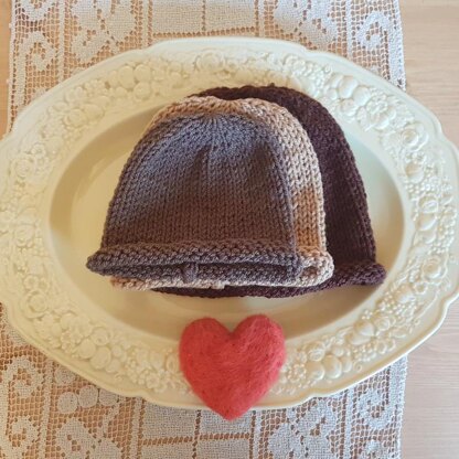 Simple Roll Brim Baby Beanie