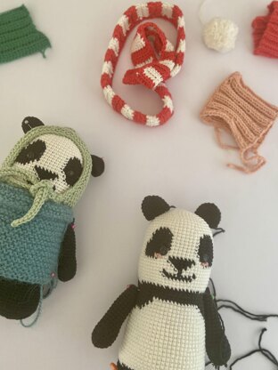 Pascual the panda bear in a vest Crochet Pattern - Amigurumi