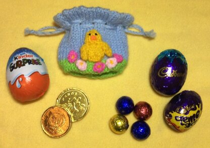 Easter Chick Scene Drawstring