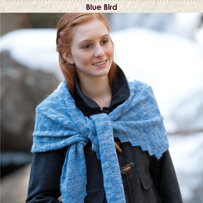 Blue Bird Wrap in Classic Elite Yarns Alpaca Sox - Downloadable PDF