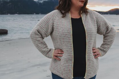 Bobble Stitch Raglan Cardigan