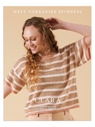 Clara Eyelet Striped Top in West Yorkshire Spinners Exquisite Lace - DBP0272 - Downloadable PDF