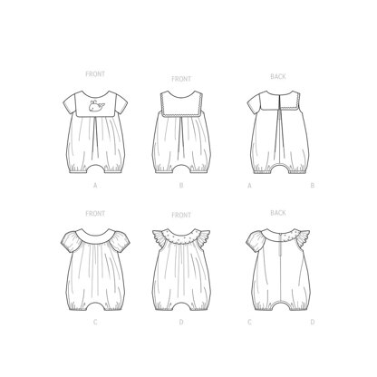 Simplicity Babies' Rompers S9484 - Sewing Pattern