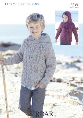 Cable Sweaters in Sirdar Snuggly Tiny Tots DK - 4498