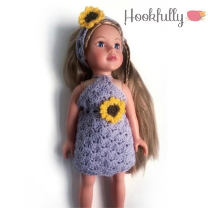 Sunflower dolls dress
