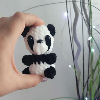 Crochet pattern Mini panda plushie