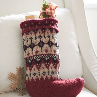 Fair Isle Stocking in Patons Classic Wool Worsted