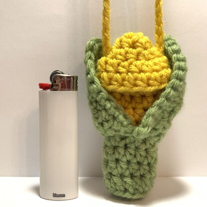 Crochet Corn Holder/Pouch/Bag/Necklace for Lighter/Chapstick