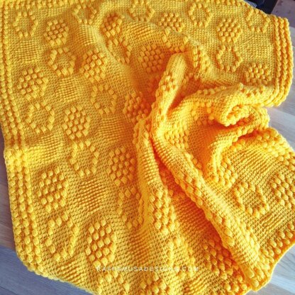 Tunisian Beehive Baby Blanket