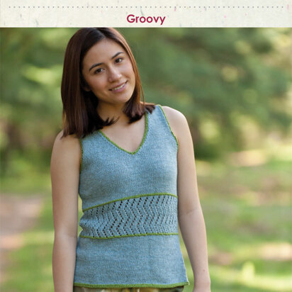 Groovy V-Neck Top in Classic Elite Yarns Cricket