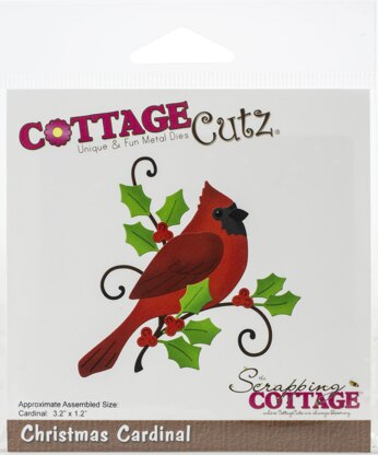 CottageCutz Dies - Christmas Cardinal, 3.2"X1.2"