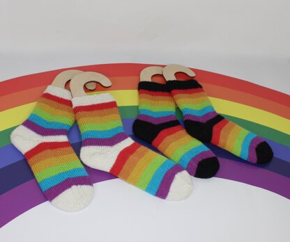 Childrens Simple Rainbow Socks Circular