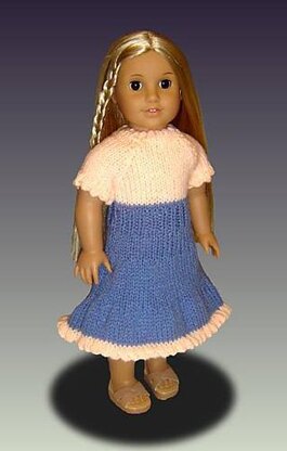 Doll Dress knitting pattern, for American Girl and 18 inch 029