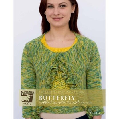 Juniper Moon Farm Butterfly Ruffled Sweater Twinset - The Pondicherry Collection