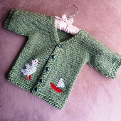 One Piece Green Little Duck Baby Jacket