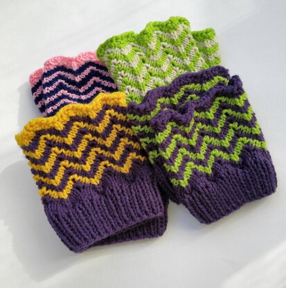 Chevron boot toppers/cuff