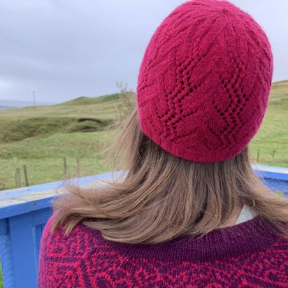 Print of the wave beanie 4ply version - knitting pattern
