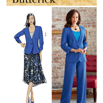 Butterick Misses' and Women's Jacket, Skirt and Pants B6860 - Sewing Pattern