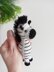 Zebra crochet pattern, mini amigurumi animals