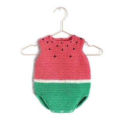 5 sizes- Crochet Watermelon Romper