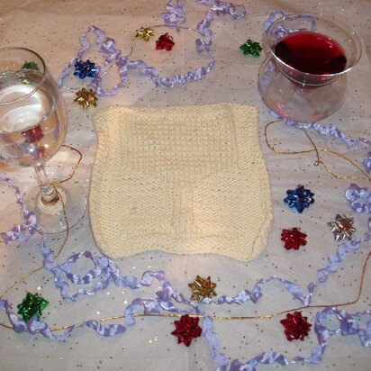 Dishcloth Calendar - January (champagne glass)