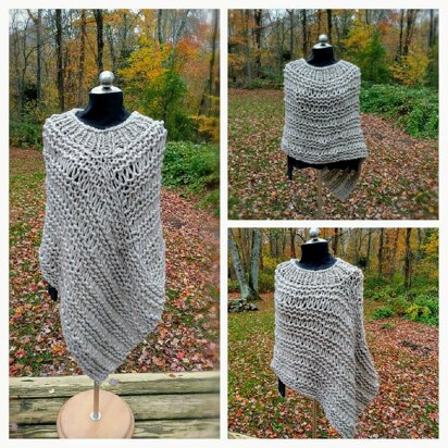 It's Only Natural Poncho - knitting pattern