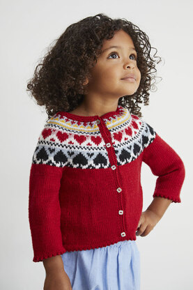 " Celine Cardigan " - Cardigan Knitting Pattern For Girls in MillaMia Naturally Soft Merino by MillaMia