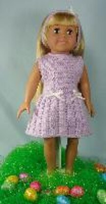 Easter Dresses, Knitting Patterns fit American Girl and other 18-Inch Dolls
