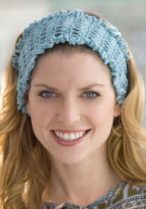 Soft Shine Headband in Red Heart Stardust - LW2540 - Downloadable PDF