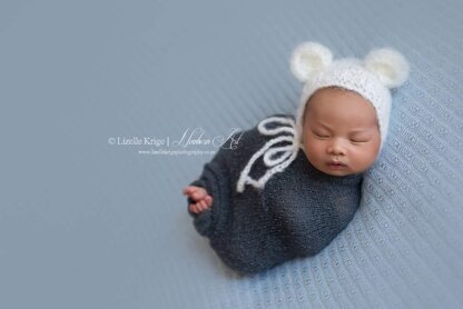 Newborn Teddy Bear Bonnet