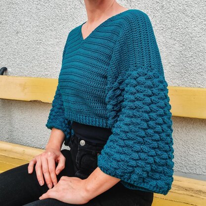 Vivid Bubble Crochet Sweater