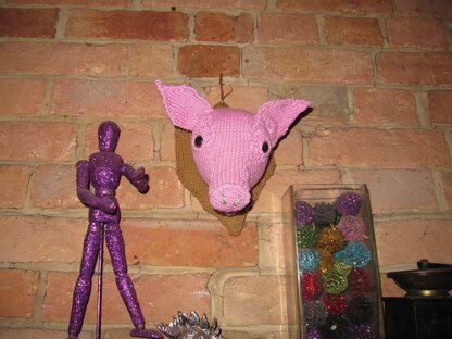 Wall Mounted Pig's Head